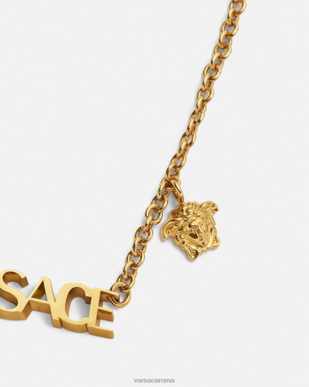 esso Versace donne collana con logo oro JT08Z801 Accessori