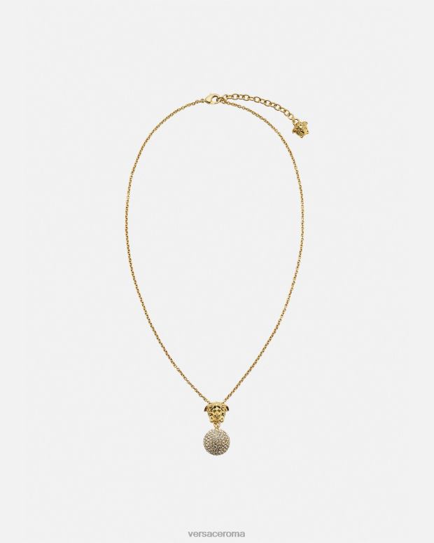 esso Versace donne collana con sfera di cristallo medusa oro JT08Z771 Accessori