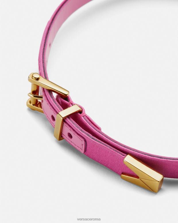 esso Versace donne girocollo a cuore in cristalli satinati rosa JT08Z827 Accessori