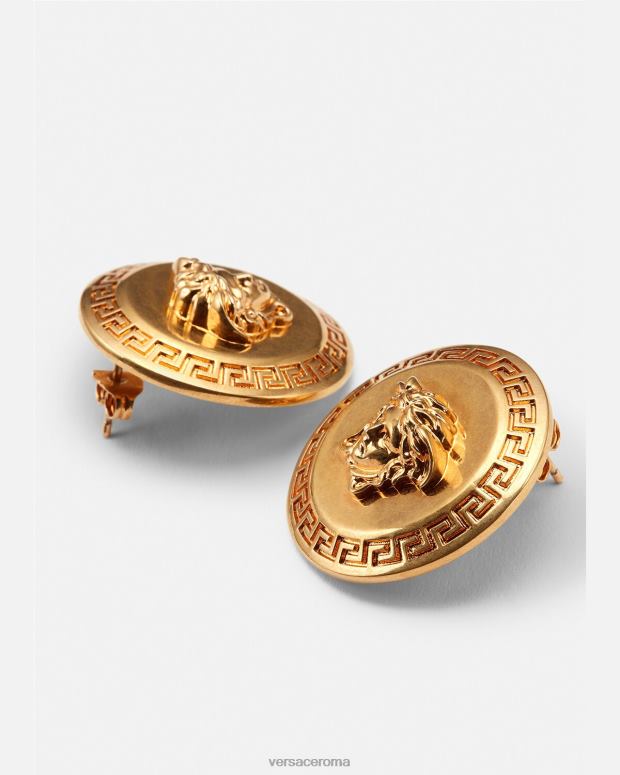 esso Versace donne orecchini a bottone tributo con medusa tributo d'oro JT08Z794 Accessori