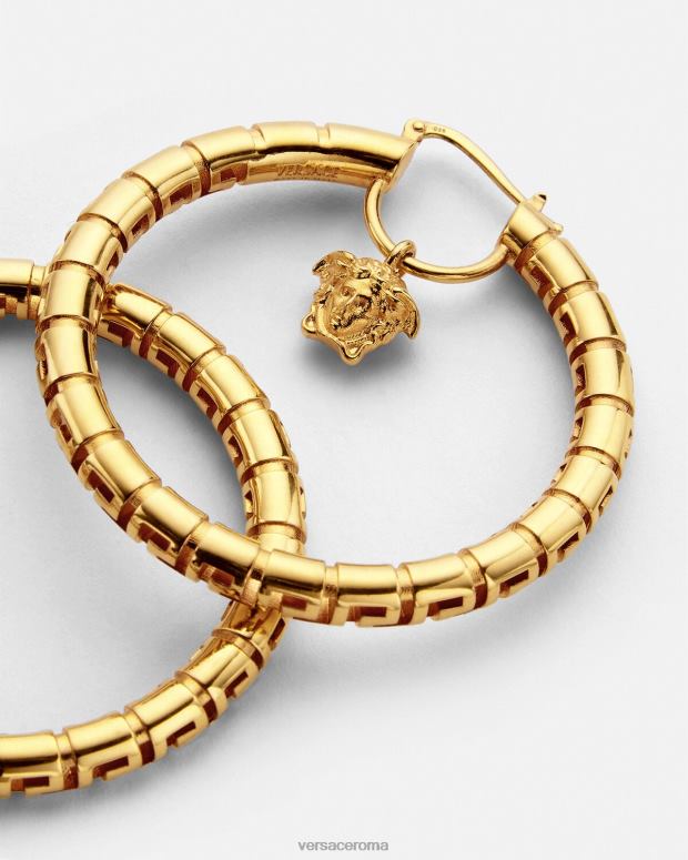esso Versace donne orecchini a cerchio greca oro JT08Z749 Accessori