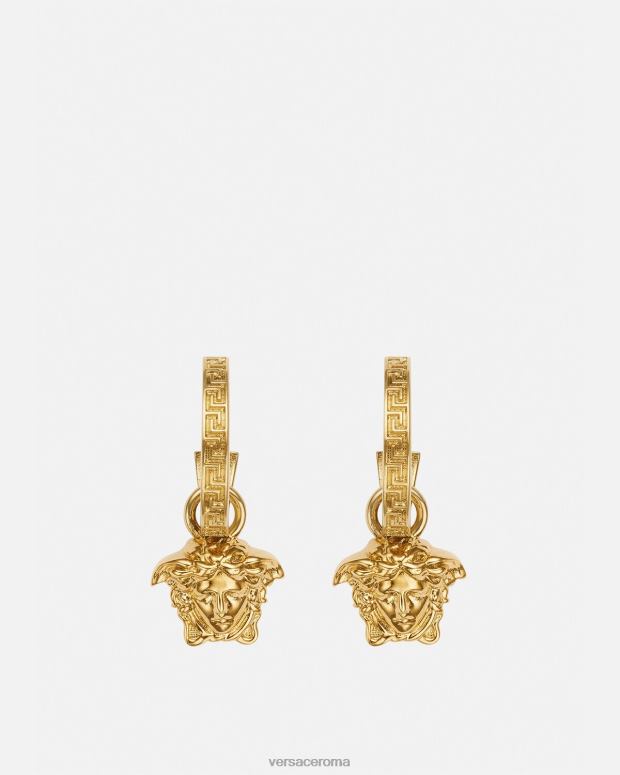 esso Versace donne orecchini a cerchio la medusa greca oro JT08Z766 Accessori