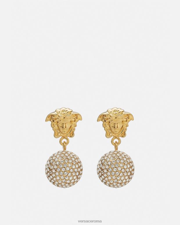 esso Versace donne orecchini con sfera di cristallo medusa oro JT08Z776 Accessori
