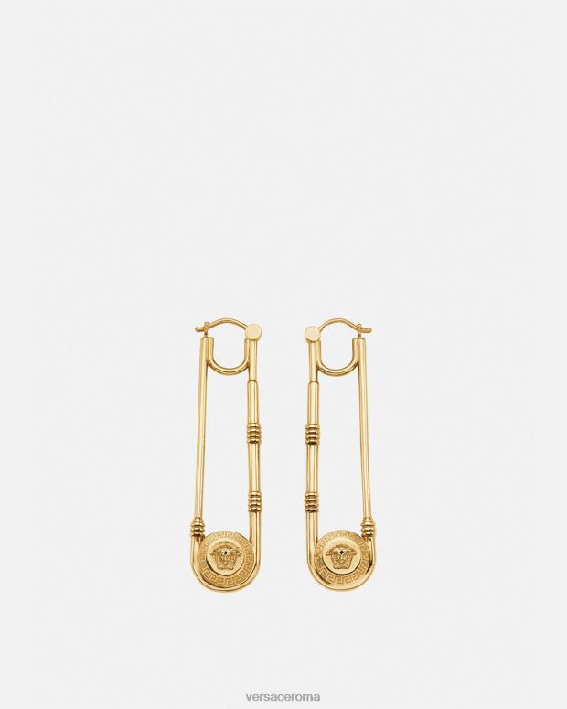 esso Versace donne orecchini con spilla da balia oro JT08Z798 Accessori