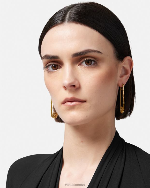 esso Versace donne orecchini con spilla da balia oro JT08Z798 Accessori