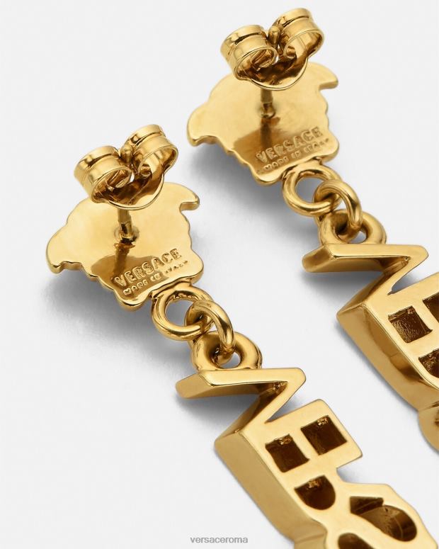 esso Versace donne orecchini pendenti con logo la medusa oro JT08Z804 Accessori