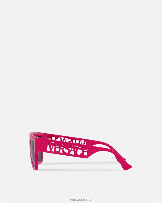 esso Versace donne Occhiali da sole vintage anni '90 con logo fucsia JT08Z690 Accessori