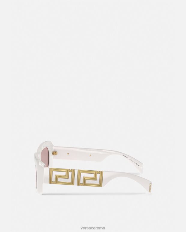 esso Versace donne infiniti occhiali da sole greca bianco JT08Z602 Accessori