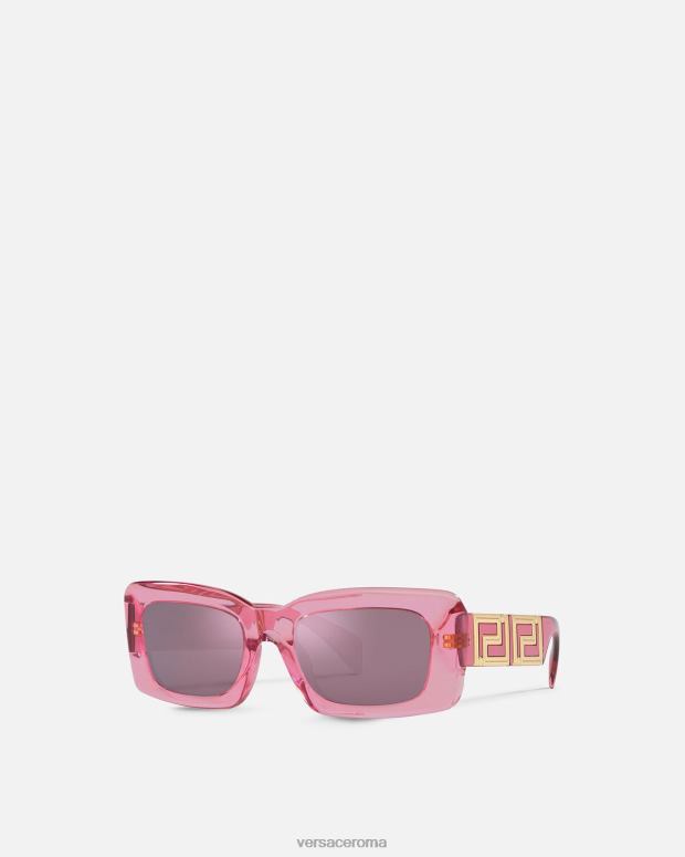 esso Versace donne infiniti occhiali da sole greca rosa JT08Z601 Accessori