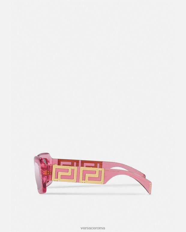 esso Versace donne infiniti occhiali da sole greca rosa JT08Z601 Accessori