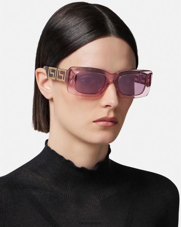 esso Versace donne infiniti occhiali da sole greca rosa JT08Z601 Accessori