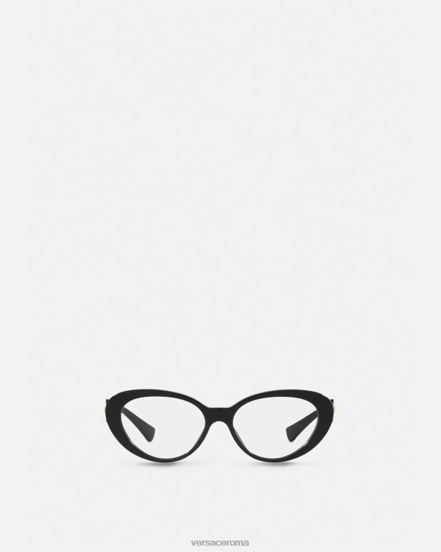 esso Versace donne occhiali cat-eye con doppia medusa nero JT08Z706 Accessori