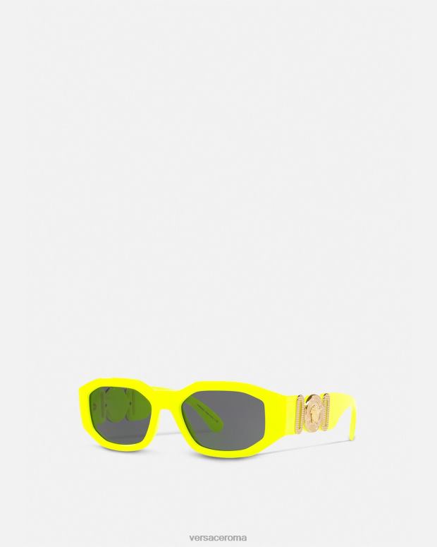 esso Versace donne occhiali da sole Biggie Medusa giallo neon JT08Z652 Accessori
