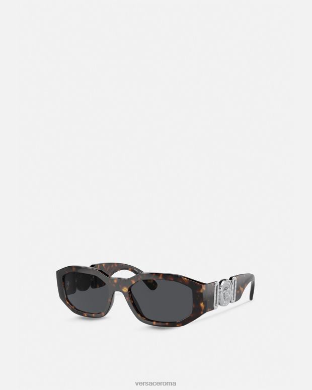 esso Versace donne occhiali da sole Biggie Medusa l'Avana JT08Z630 Accessori