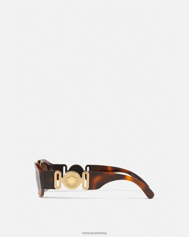 esso Versace donne occhiali da sole Biggie Medusa l'Avana JT08Z644 Accessori
