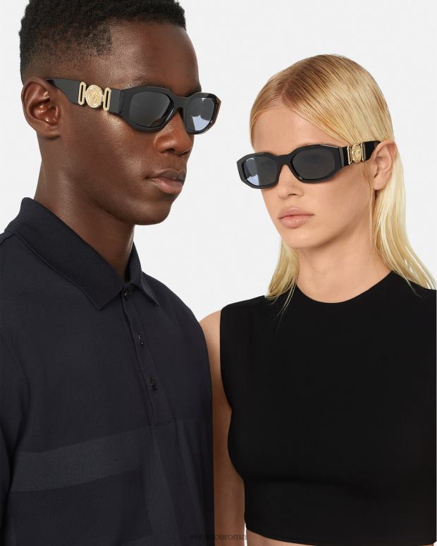 esso Versace donne occhiali da sole Biggie Medusa nero JT08Z643 Accessori