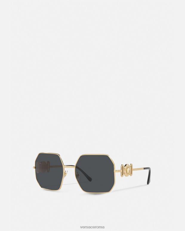 esso Versace donne occhiali da sole Biggie Medusa oro JT08Z642 Accessori