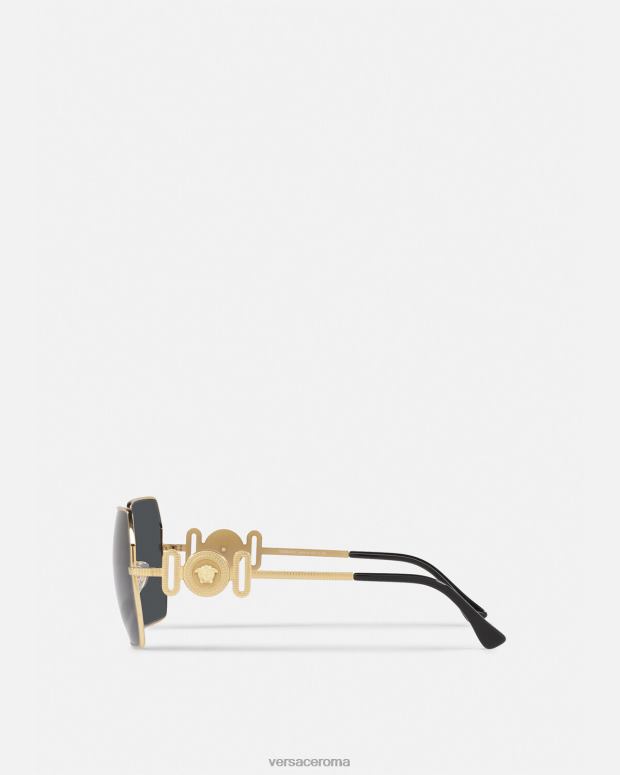 esso Versace donne occhiali da sole Biggie Medusa oro JT08Z642 Accessori
