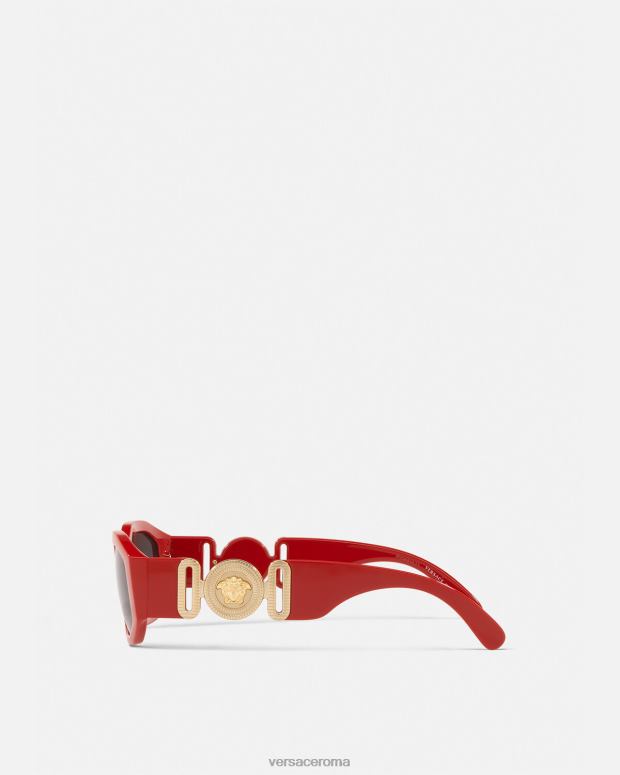 esso Versace donne occhiali da sole Biggie Medusa rosso JT08Z646 Accessori