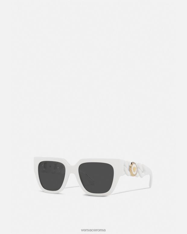 esso Versace donne occhiali da sole con catena medusa bianco JT08Z662 Accessori