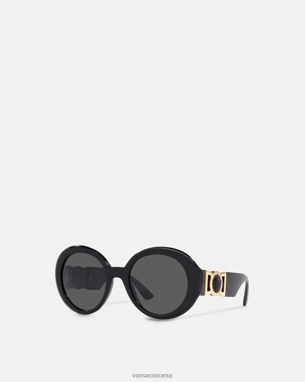 esso Versace donne occhiali da sole con farfalla medusa nero JT08Z700 Accessori