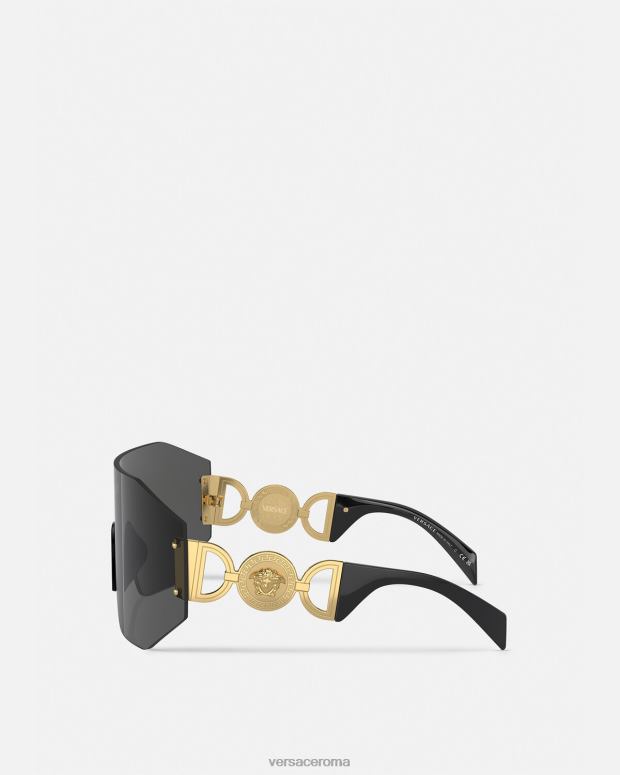 esso Versace donne occhiali da sole con maschera medusa '95 nero JT08Z607 Accessori