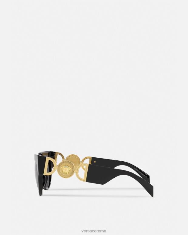 esso Versace donne occhiali da sole con medusa alata nero JT08Z603 Accessori