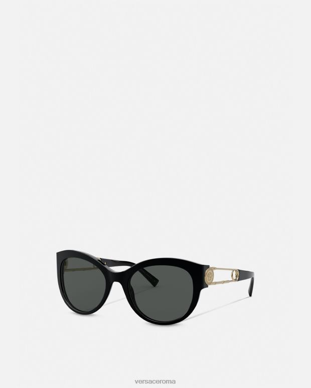 esso Versace donne occhiali da sole con spilla da balia nero JT08Z688 Accessori