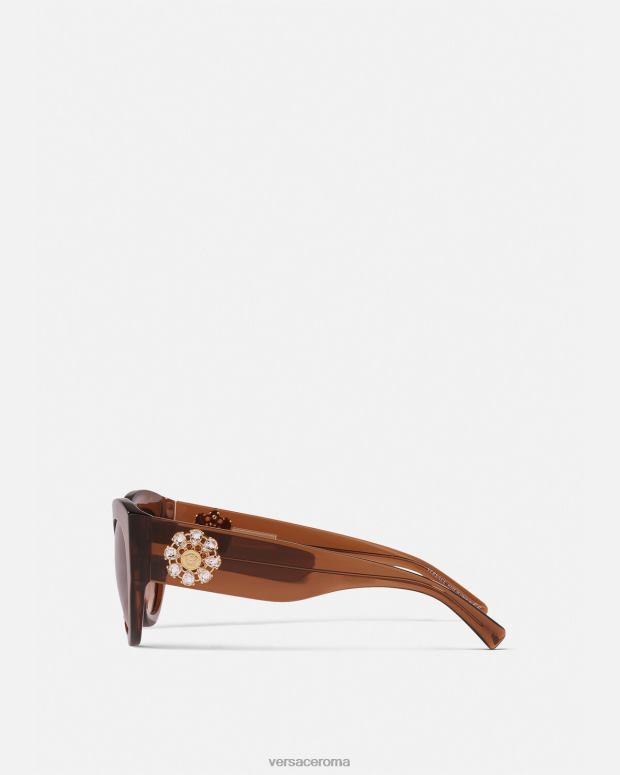 esso Versace donne occhiali da sole gioiello omaggio marrone JT08Z683 Accessori