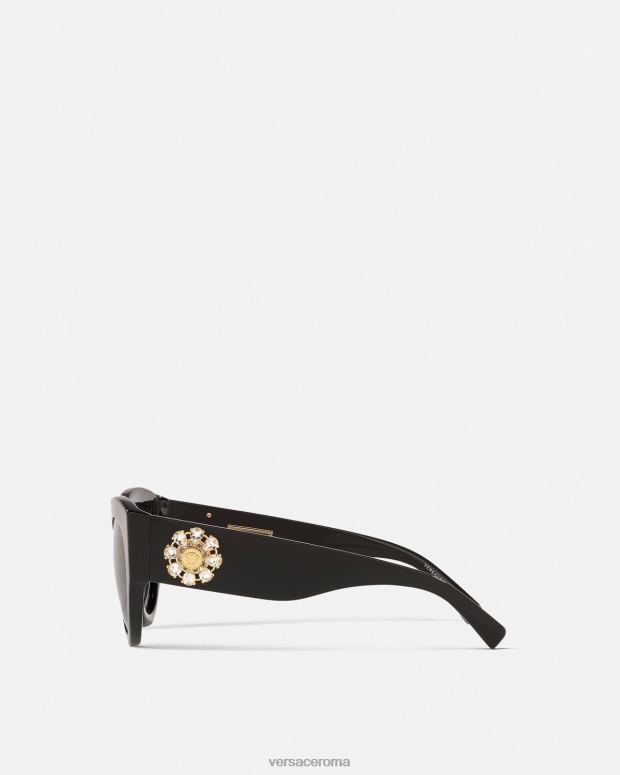 esso Versace donne occhiali da sole gioiello omaggio nero JT08Z675 Accessori