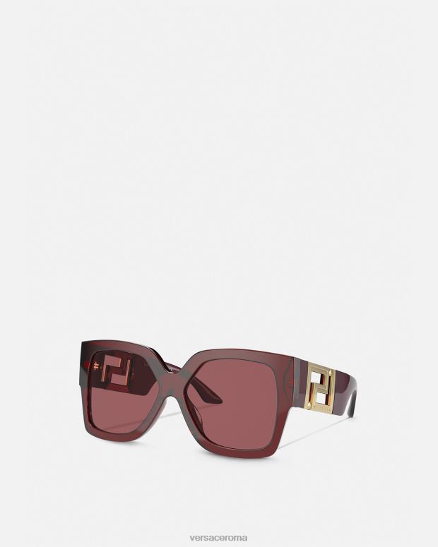 esso Versace donne occhiali da sole greca Borgogna JT08Z668 Accessori
