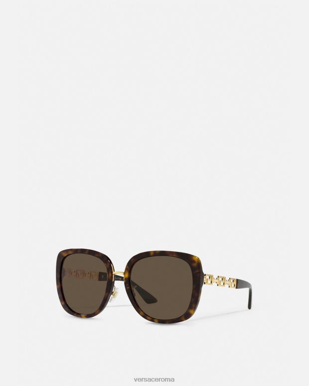 esso Versace donne occhiali da sole greca l'Avana JT08Z664 Accessori