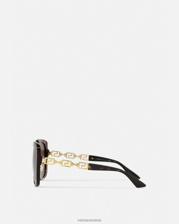 esso Versace donne occhiali da sole greca l'Avana JT08Z664 Accessori