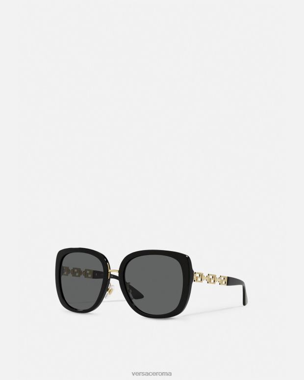 esso Versace donne occhiali da sole greca nero JT08Z665 Accessori
