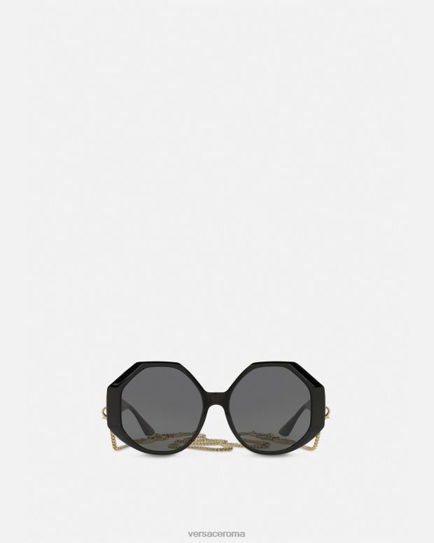 esso Versace donne occhiali da sole greca oro nero JT08Z677 Accessori