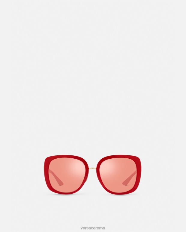 esso Versace donne occhiali da sole greca rosso JT08Z663 Accessori