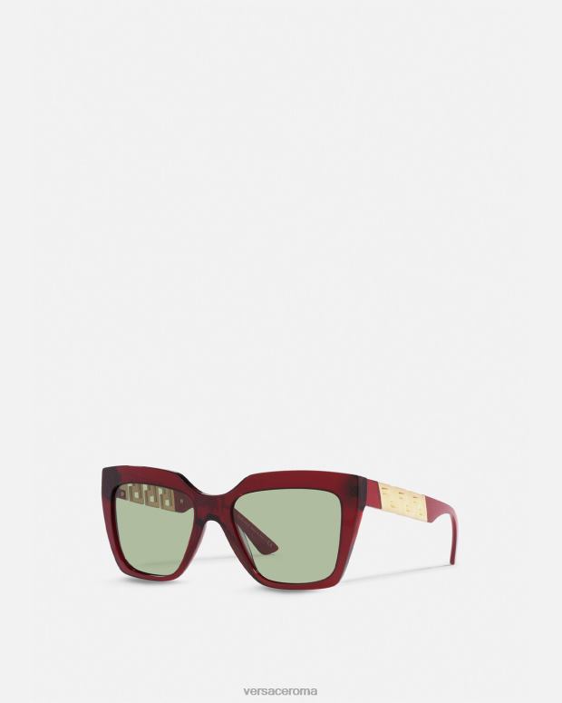 esso Versace donne occhiali da sole la greca Borgogna JT08Z698 Accessori