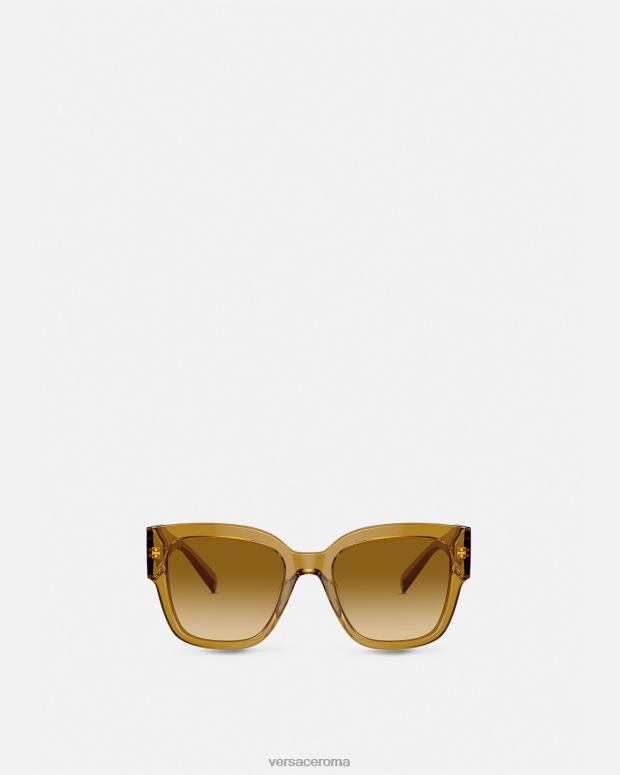 esso Versace donne occhiali da sole squadrati di macy beige JT08Z622 Accessori