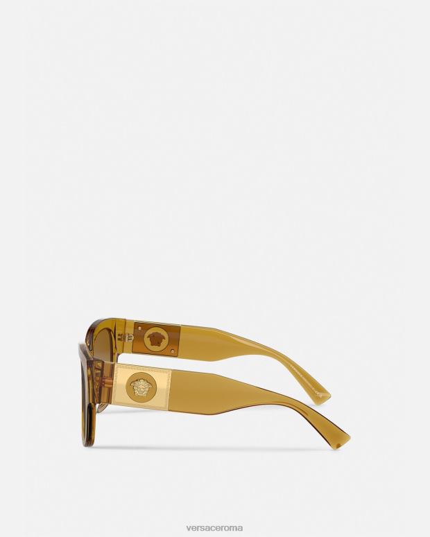 esso Versace donne occhiali da sole squadrati di macy beige JT08Z622 Accessori