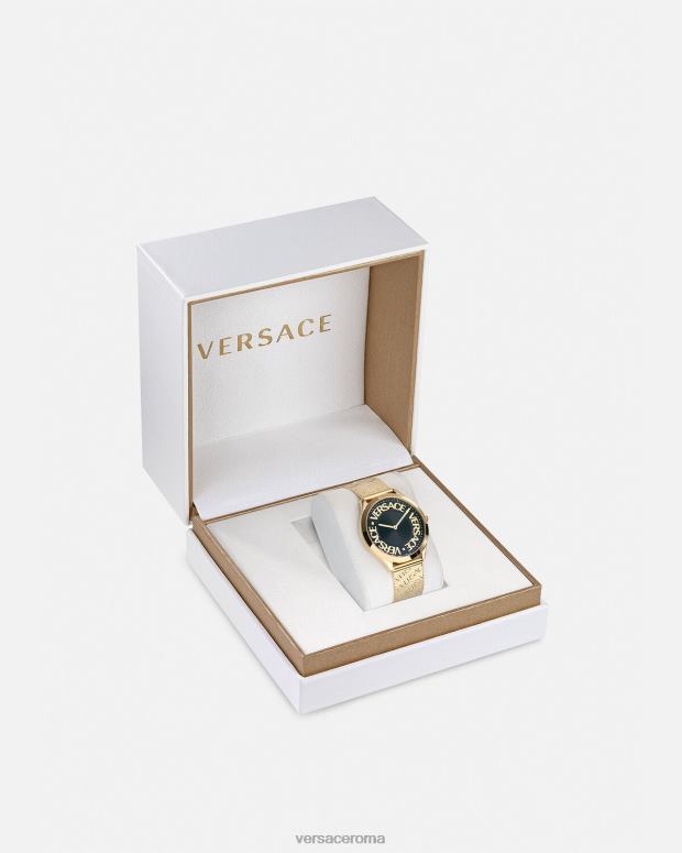 esso Versace donne orologio con logo alone oro JT08Z970 Accessori