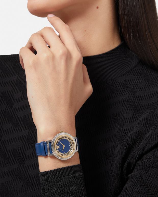 esso Versace donne orologio greca chic blu JT08Z961 Accessori