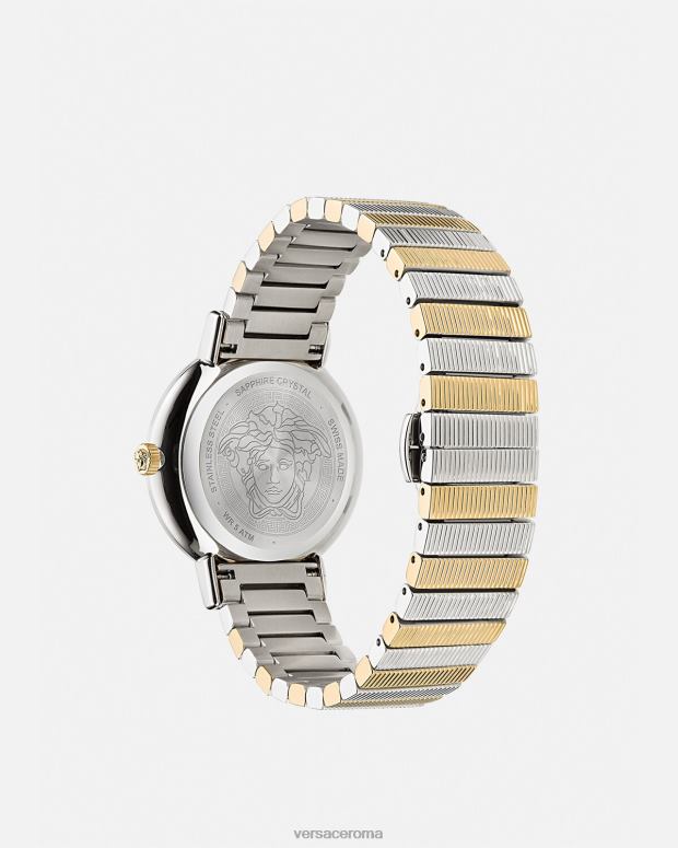 esso Versace donne orologio greca chic oro argento JT08Z971 Accessori
