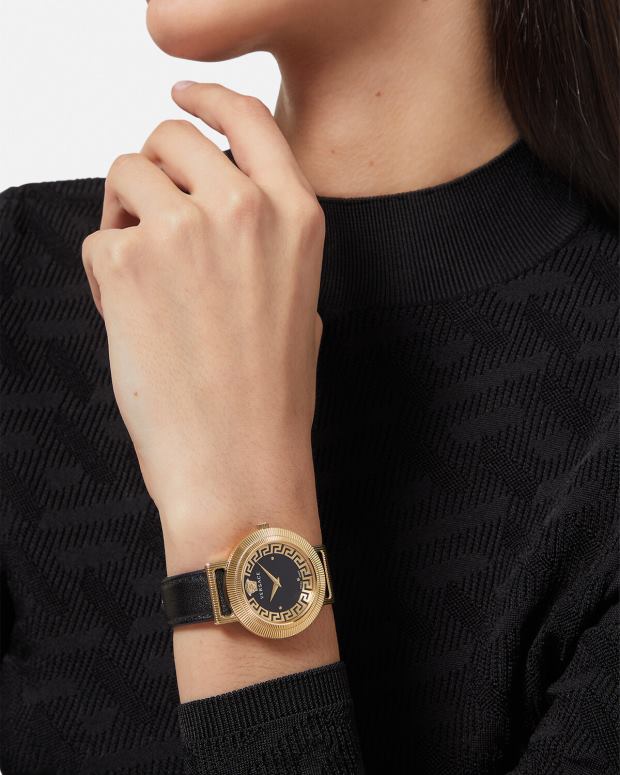 esso Versace donne orologio greca chic oro nero JT08Z960 Accessori
