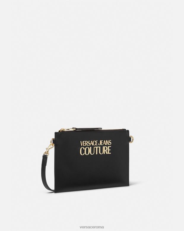 esso Versace donne custodia con lucchetto con logo nero JT08Z2321 Accessori