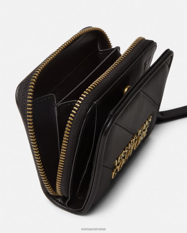 esso Versace donne portafoglio Thelma trapuntato con cerniera nero JT08Z2349 Accessori