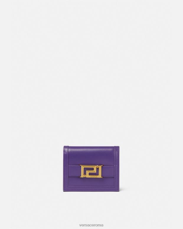 esso Versace donne portafoglio bifold della dea greca Viola JT08Z578 Accessori