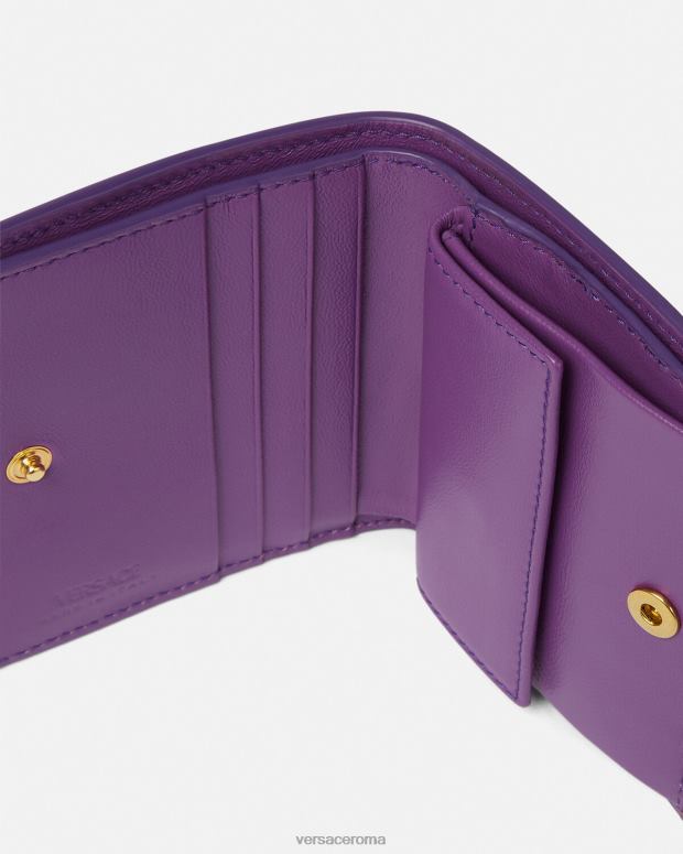 esso Versace donne portafoglio bifold della dea greca Viola JT08Z578 Accessori
