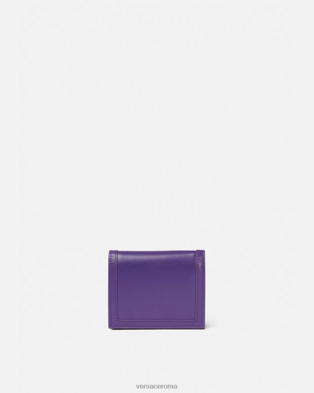 esso Versace donne portafoglio bifold della dea greca Viola JT08Z578 Accessori
