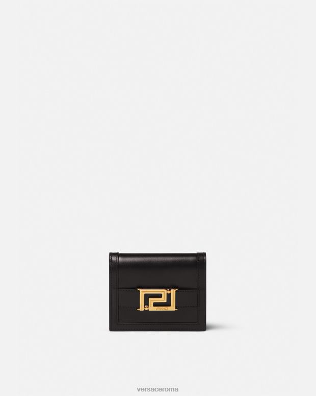 esso Versace donne portafoglio bifold della dea greca nero JT08Z559 Accessori