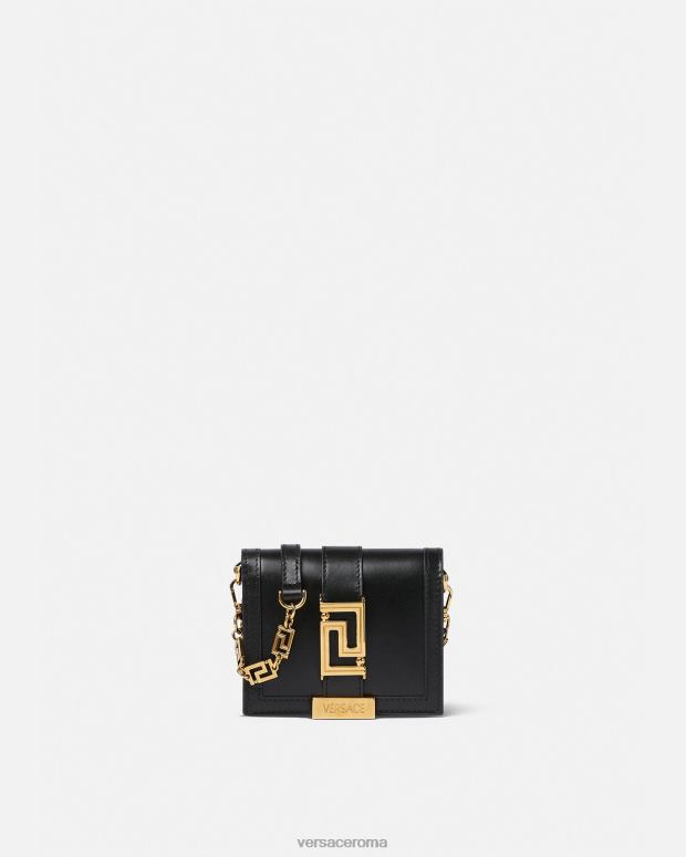 esso Versace donne portafoglio con catena della dea greca nero JT08Z563 Accessori